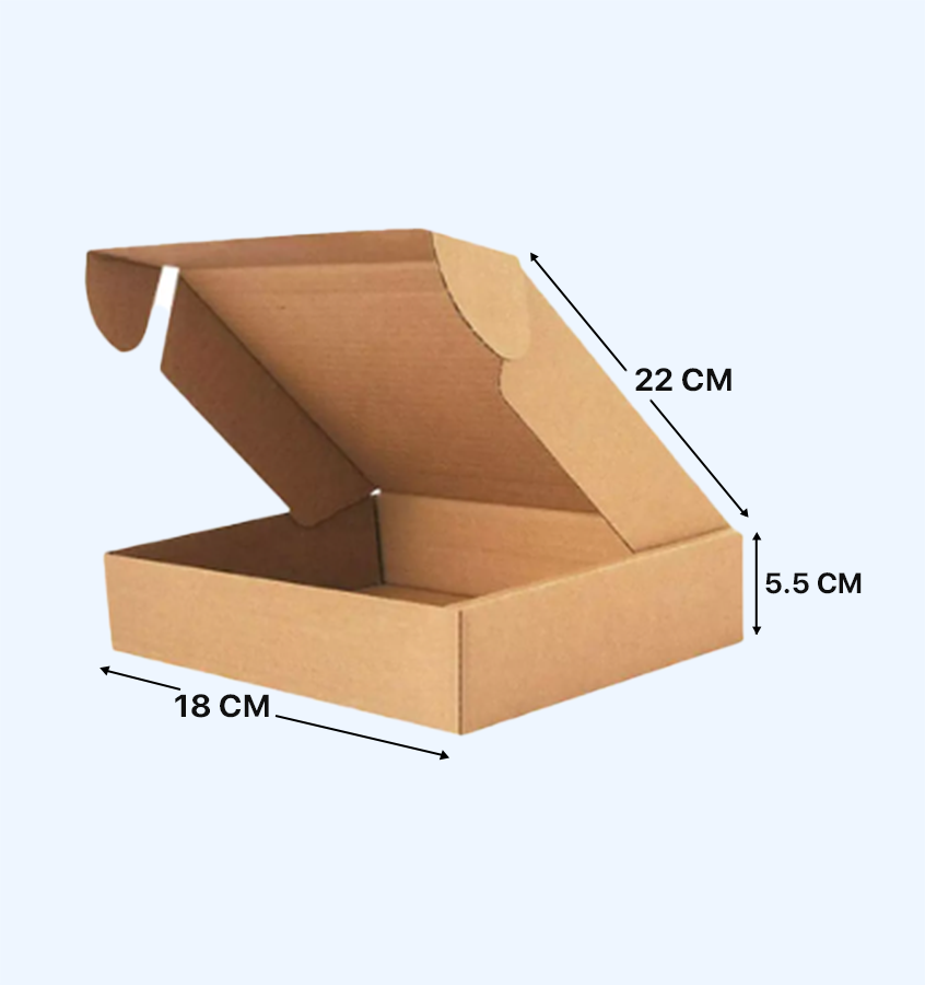 Premium Multipurpose Corrugated Box 7x8.5x2 Inches applicable for 500 gms Pack of 50