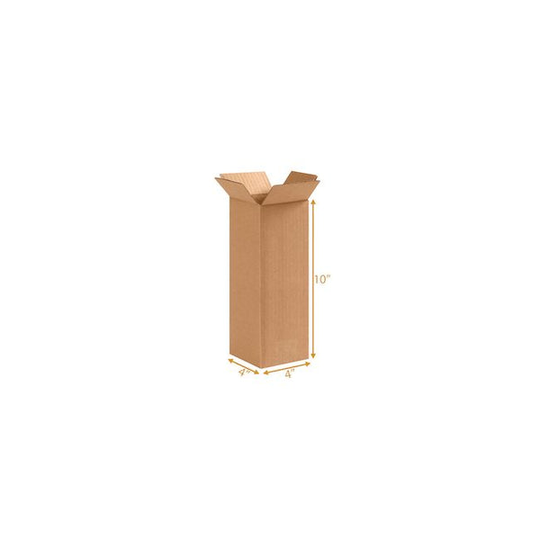 Corrugated Box, 4x4x10 Inches (Pack of 50)