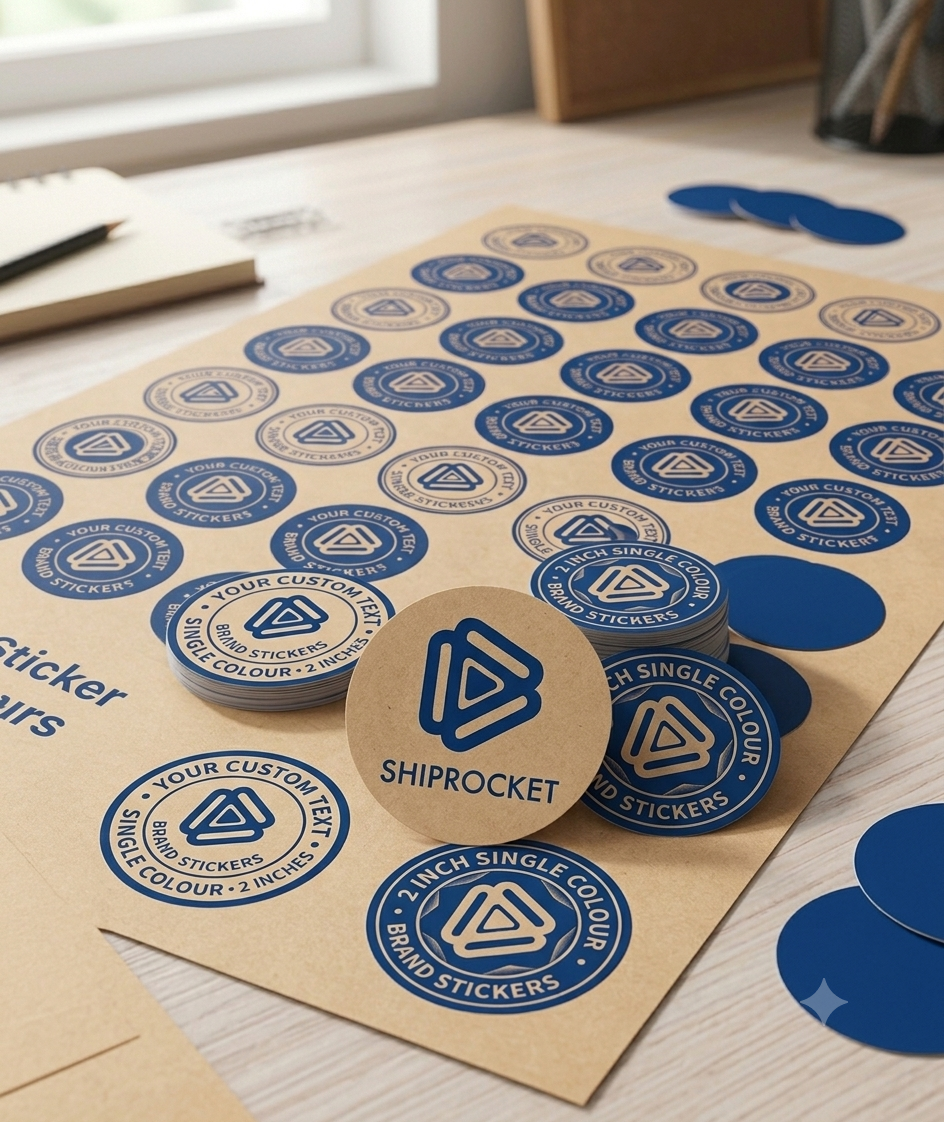 Brand Stickers  2 Inches  Single Colour