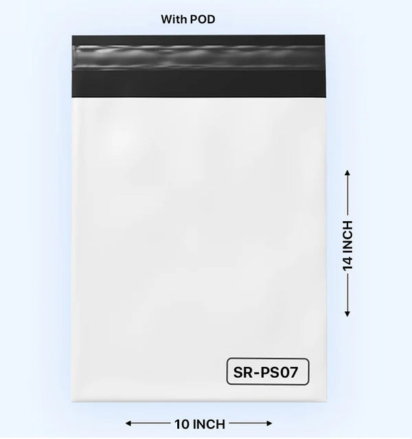 Premium courier Bag with POD Sleeve (75 microns) 10x14 Inches (Pack of 100)