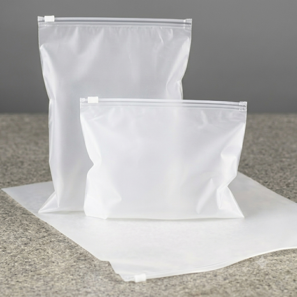 Zip-Lock Poly Bags  Clear / Frosted  - 5 x 6 inches