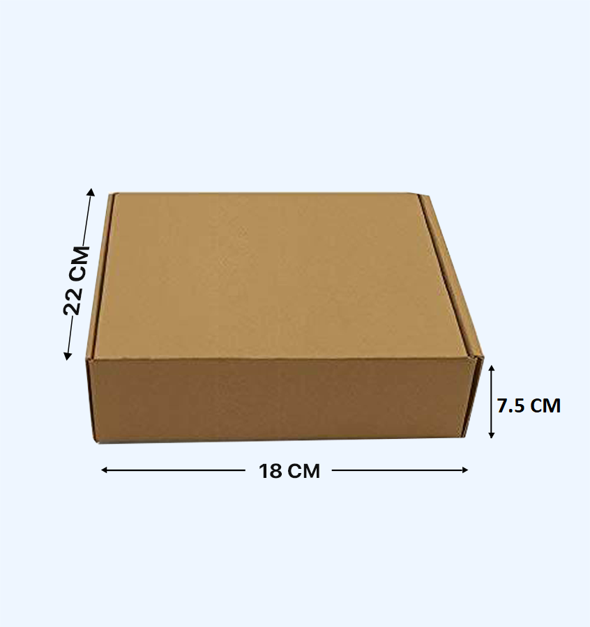 Multipurpose Corrugated Box 7x8.5x3 Inches applicable for 500 gms Pack of 50