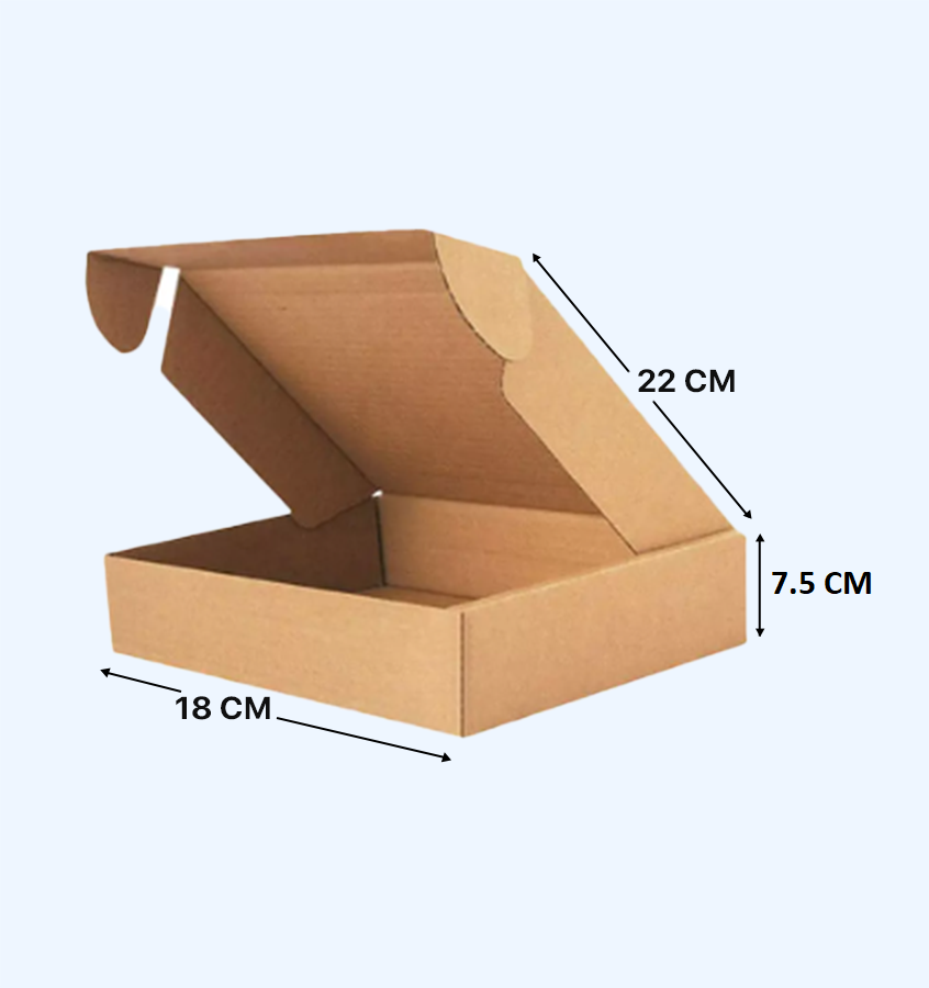 Multipurpose Corrugated Box 7x8.5x3 Inches applicable for 500 gms Pack of 50