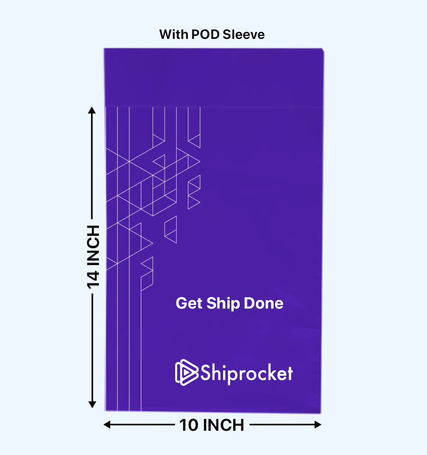 Buy Shiprocket Branded Premium Courier Bags with POD Sleeve (60 microns), 10X14 Inches - Pack of 100