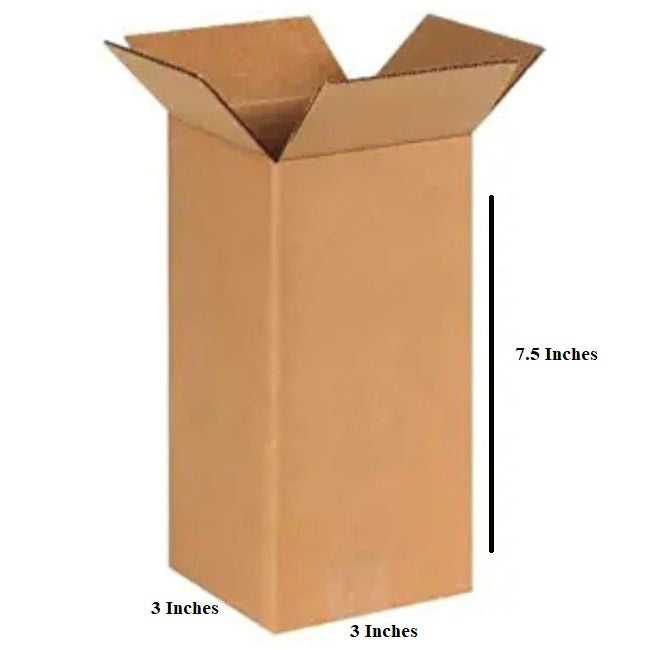 Buy Corrugated Boxes, 3x3x7.5 Inches - Pack Of 50