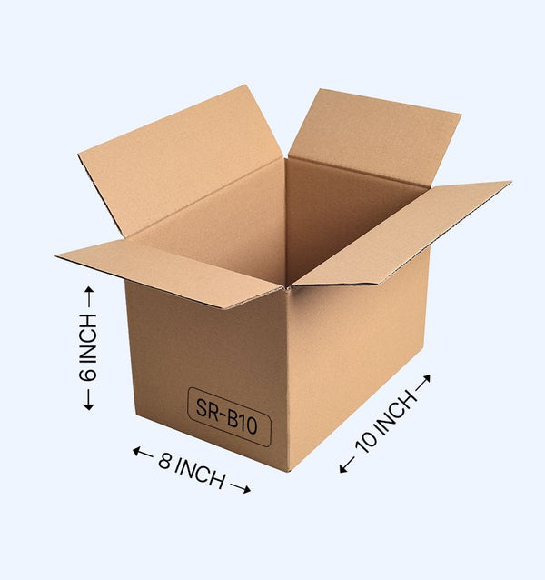 Buy Corrugated Boxes, 10x8x6 Inches - Pack Of 100
