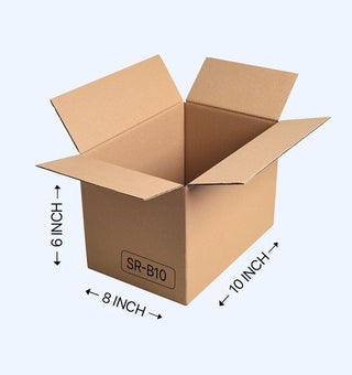 Corrugated Box, 10x8x6 Inches (Pack of 100)