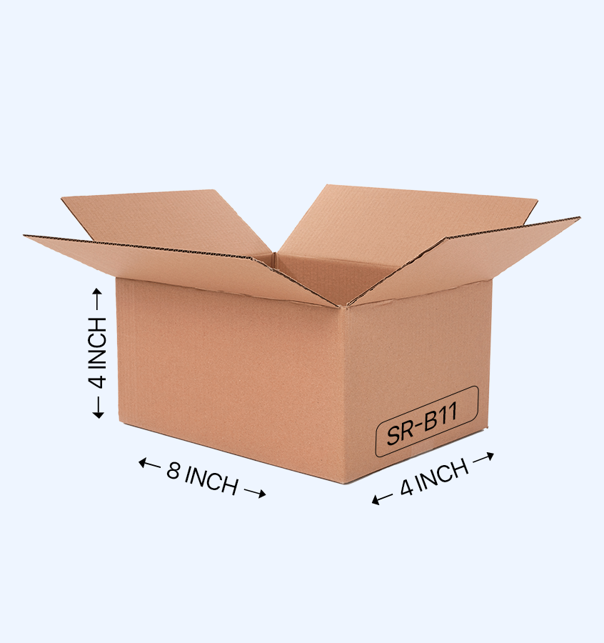 Buy Corrugated Boxes, 8x4x4 Inches - Pack Of 100