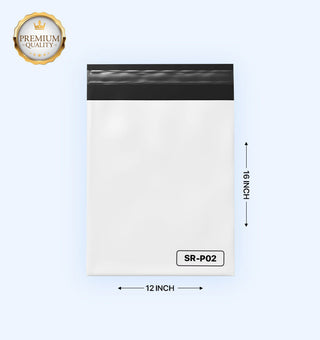 Premium Courier Bags (75 microns), 12x16 Inches (Pack of 100)