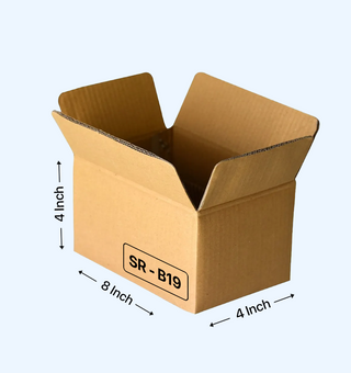 Corrugated Box, 8x4x4 Inches (Pack of 100)