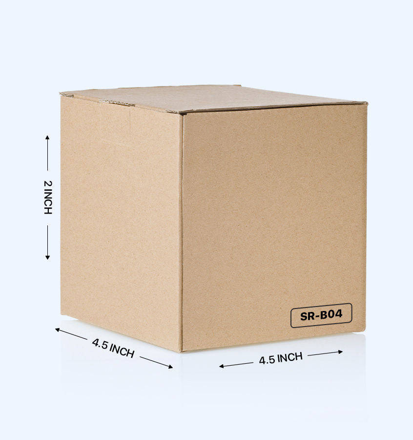 Buy Corrugated Boxes, 4.5X4.5X2 Inches - Pack of 100