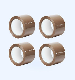 Brown Tapes for Packaging - 3 Inches x 100 Meters (Pack of 4)
