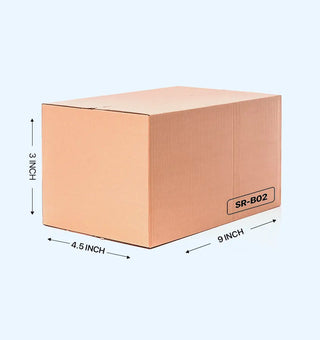 Corrugated Box, 9x4.5x3 Inches (Pack of 100)